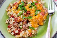 One-Pot Slow Cooker Cheeseburger Casserole