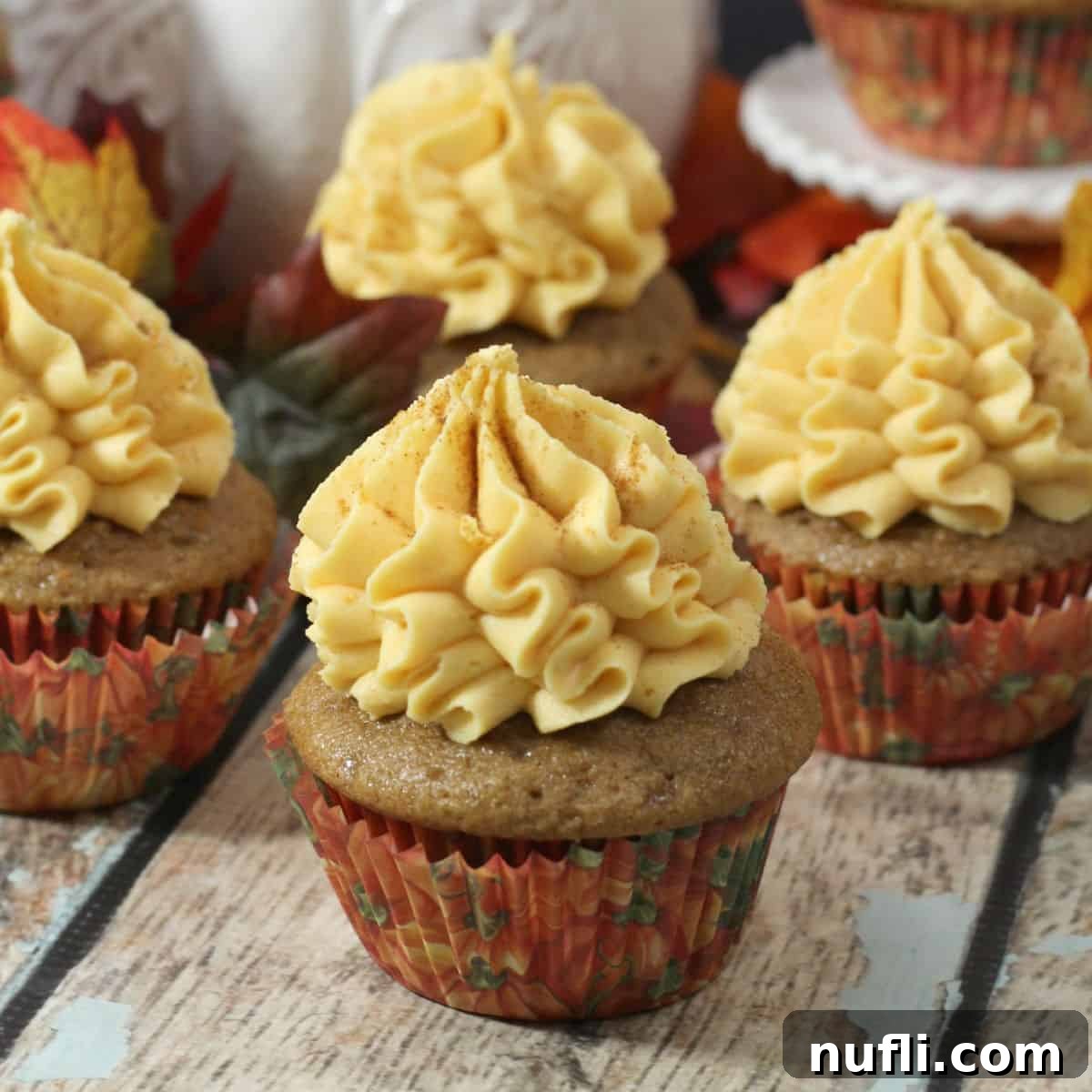 Spiced Pumpkin Cupcakes with Maple Frosting 1 featured 100384