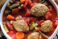Cozy Crock Pot Vegetarian Meatball Soup