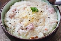 Creamy Slow Cooker Ham and Cheese Grits