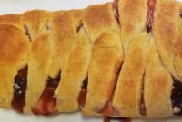 Braided Strawberry Brie Crescent Bites