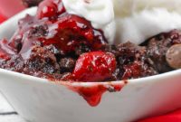 Decadent Chocolate Peppermint Cherry Dump Cake