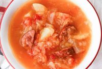 Hearty Slow Cooker Sausage Sauerkraut Soup