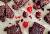 Fudgy Bourbon Cherry Brownies