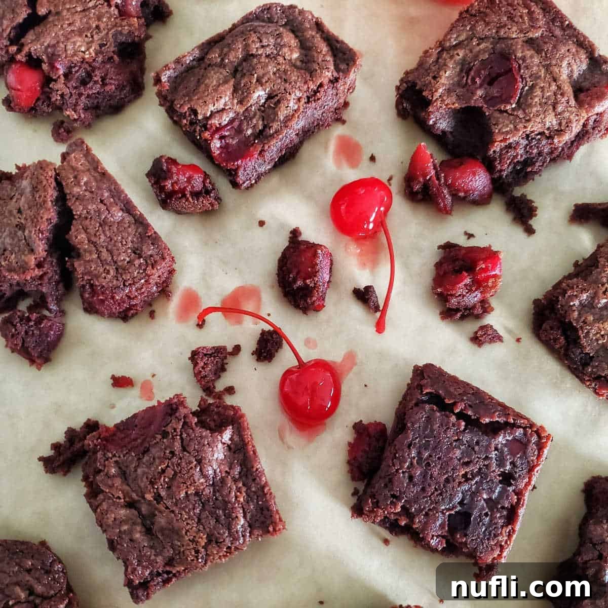 Fudgy Bourbon Cherry Brownies 1 featured 129975