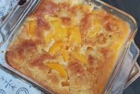 Effortless Bisquick Peach Cobbler