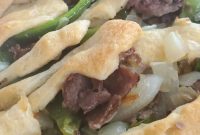 Ultimate Cheesy Philly Cheesesteak Crescent Braid