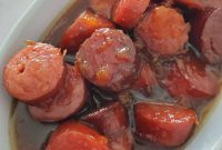 Sticky Slow Cooker Bourbon Kielbasa