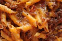 Crock Pot Cheesy Beef Pasta Bake