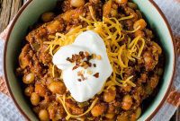 Hearty Crock Pot Spicy Bacon and Beef Chili