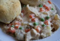 Creamy Slow Cooker Chicken Pot Pie with Golden Biscuits