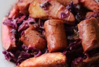 Crock Pot Kielbasa with Red Cabbage and Apples