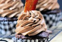 Smoky Sweet Double Chocolate Bacon Cupcakes