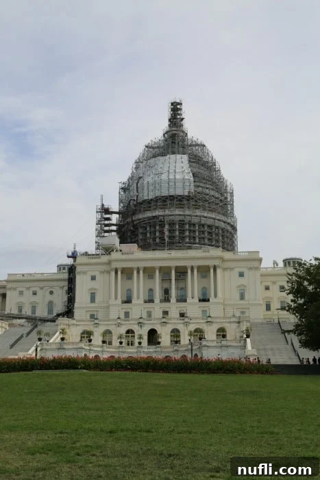 US Capitol under construction 
