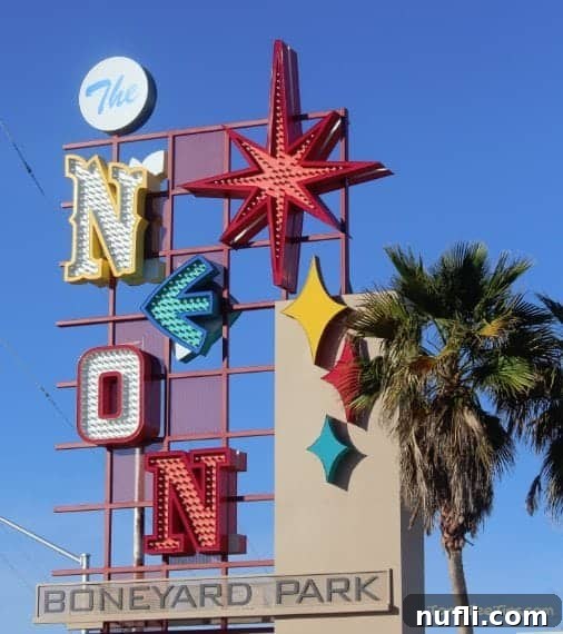 Neon Museum Sign - Historic Las Vegas neon lights with a retro design