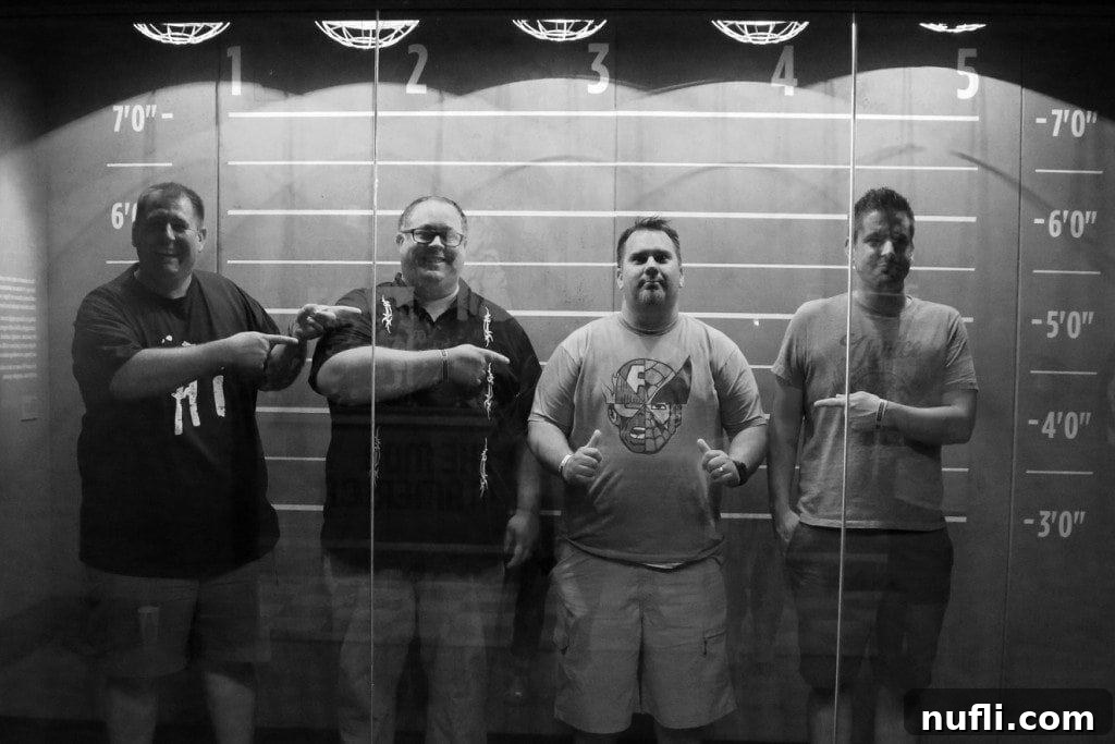 The Lineup at the Mob Museum Las Vegas - Historical exhibit showcasing a police lineup