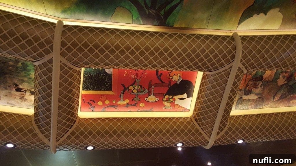 Carnival Conquest Docks in La Romana, Dominican Republic 7 Detailed artwork adorning the Carnival Conquest lobby