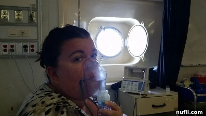 tammilee doing a breathing treatment