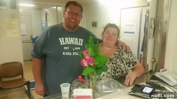 Tammilee and John in the medical center 