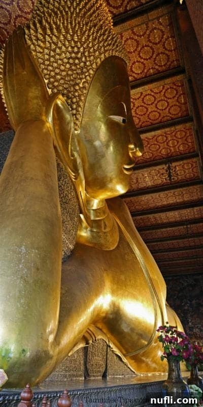 A visual summary of what to expect when visiting Wat Pho Reclining Buddha Temple in Bangkok, Thailand. #bangkok #thailand #buddha #watpho