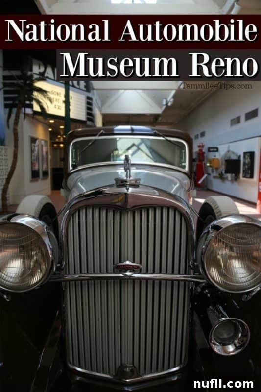 National Automobile Museum Reno over a classic car