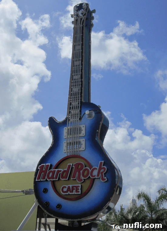 Aruba Cruise Highlights 5 Hard Rock Cafe Blue Guitar in Aruba