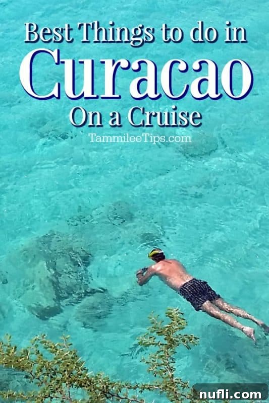 Best things to do in Curacao on a Cruise over a man snorkeling 