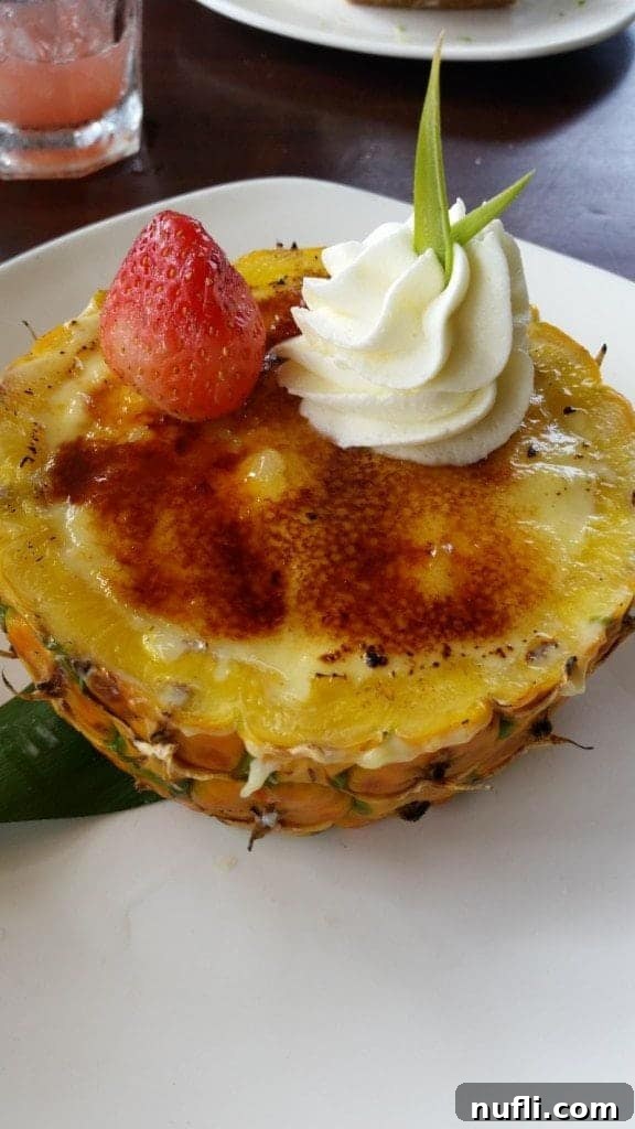 Pineapple Creme Brulee at Tommy Bahamas - Elegant Dessert