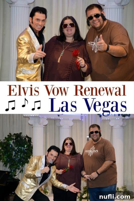 Vegas Vows Renewed Elvis Style 2 Elvis Vow Renewal Vegas with Tammilee and John with an Elvis impersonator