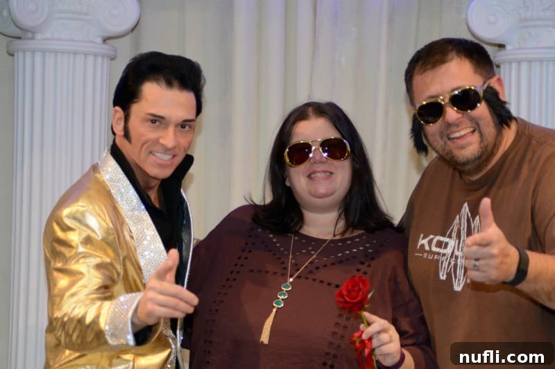 Vegas Vows Renewed Elvis Style 7 Tammilee and John with an Elvis Impersonator
