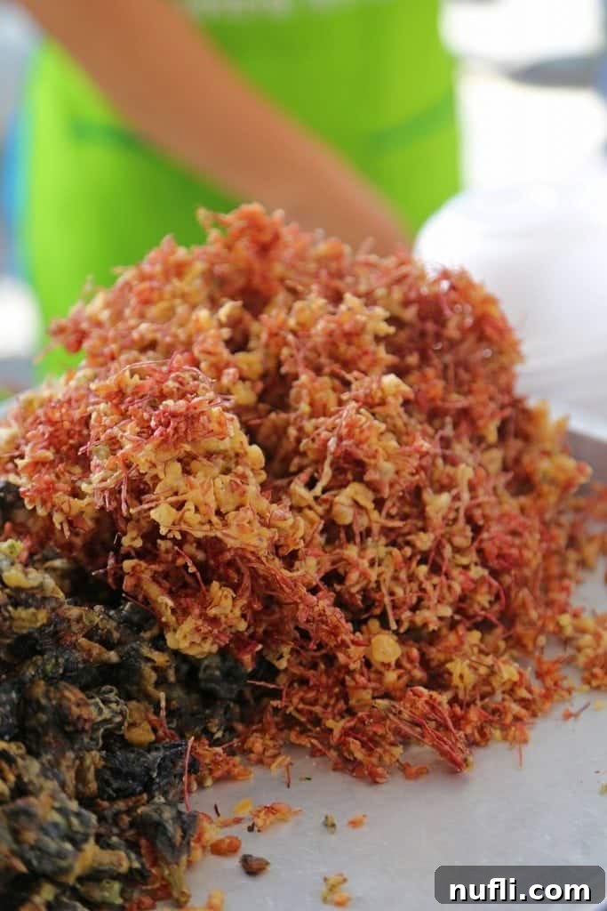 Vibrant array of traditional Thai foods at the Sunday Market, Ko Kret, Thailand in October 2015