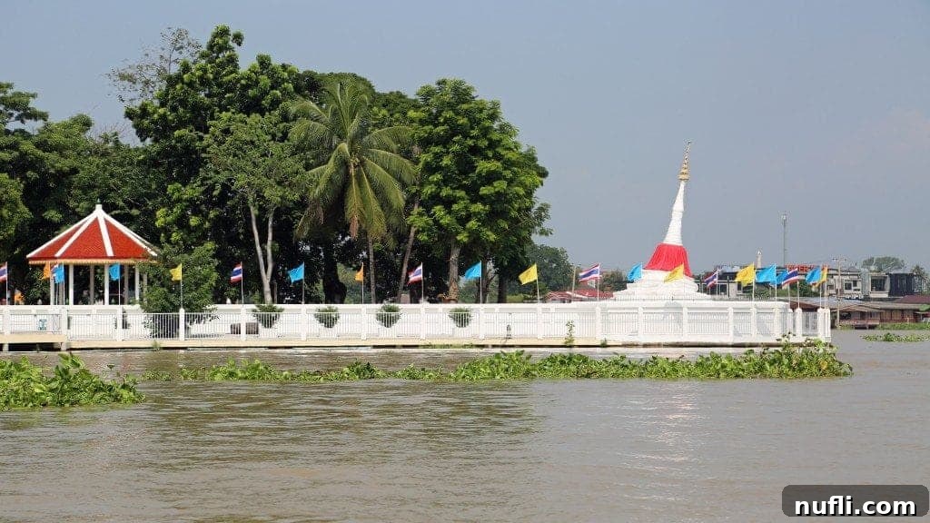 Vibrant Sunday market on the riverbank of Ko Kret Island, showcasing local life and produce