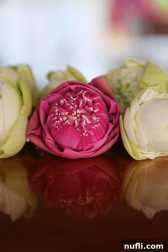Colorful fresh flowers on display at the Sunday Market, Ko Kret