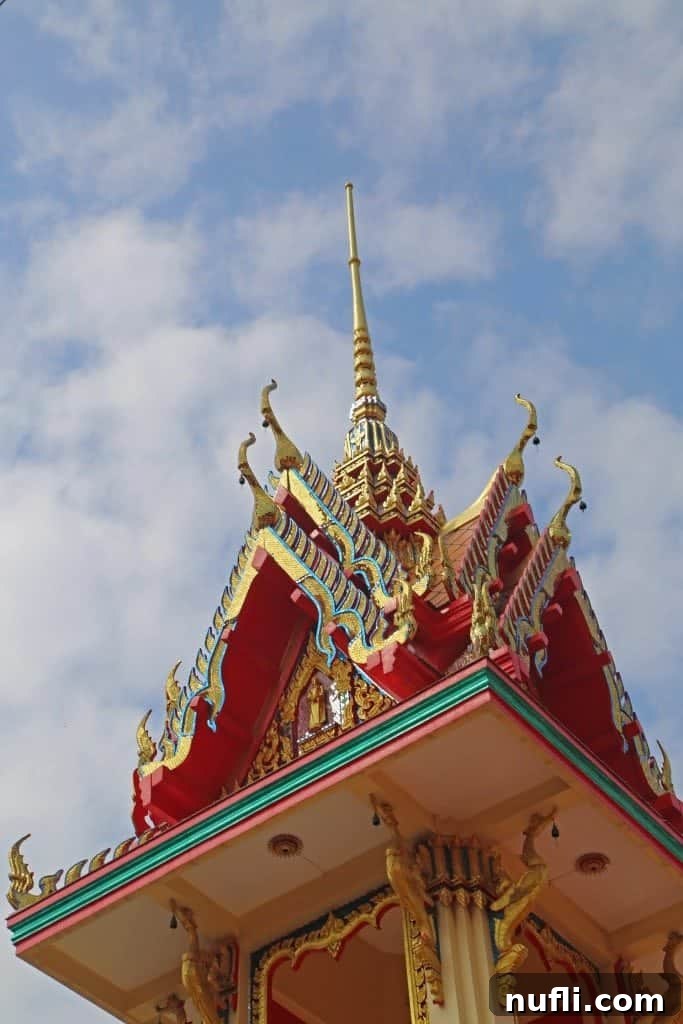 Colorful food display at the bustling market on Ko Kret Island, Thailand