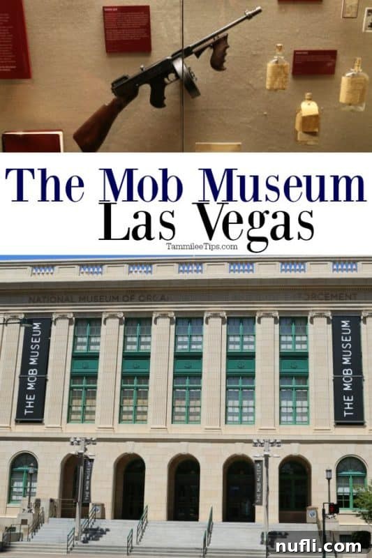 The Mob Museum Las Vegas entrance and facade, showcasing its historic architecture and inviting atmosphere for visitors