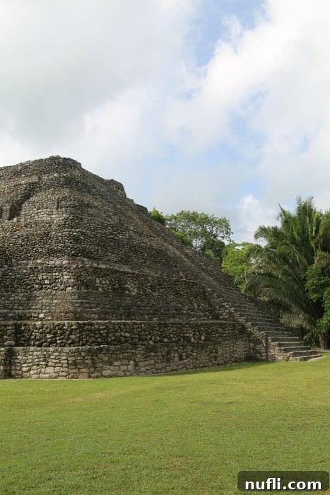 Unearthing Chacchoben Mayan Legacy Costa Maya 4 Grand staircase of a Chacchoben Mayan pyramid beckoning explorers upwards