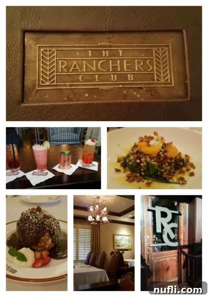 The Ranchers Club collage of food and restaurant photos 