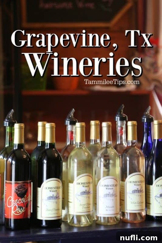 Grapevine, Texas Wineries: A row of exquisite wine bottles ready for tasting