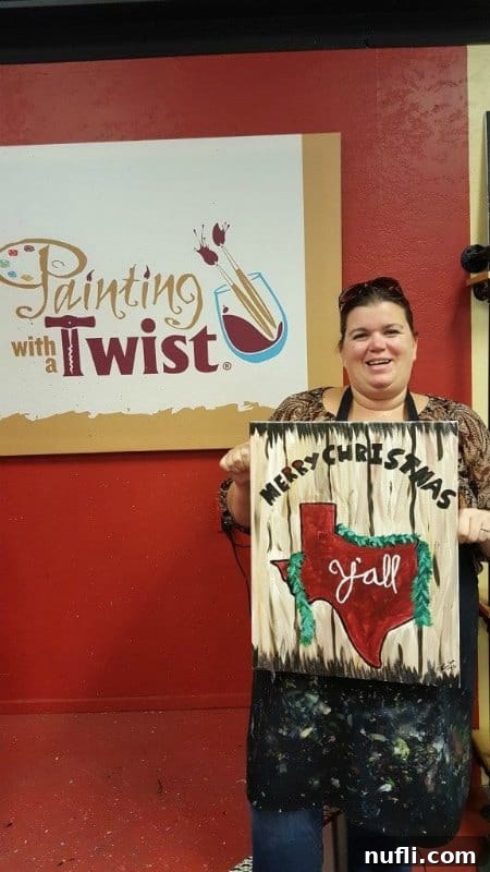Painting with a twist Christmas Sign