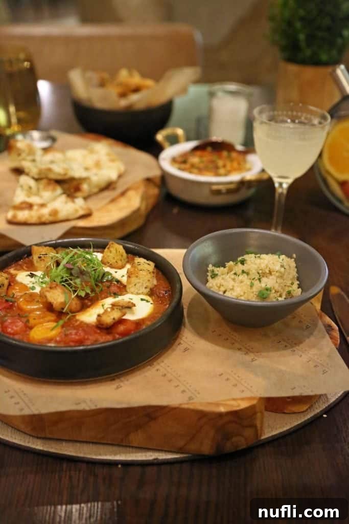 Elegant dinner setting at Harvest Bellagio with prepared dishes