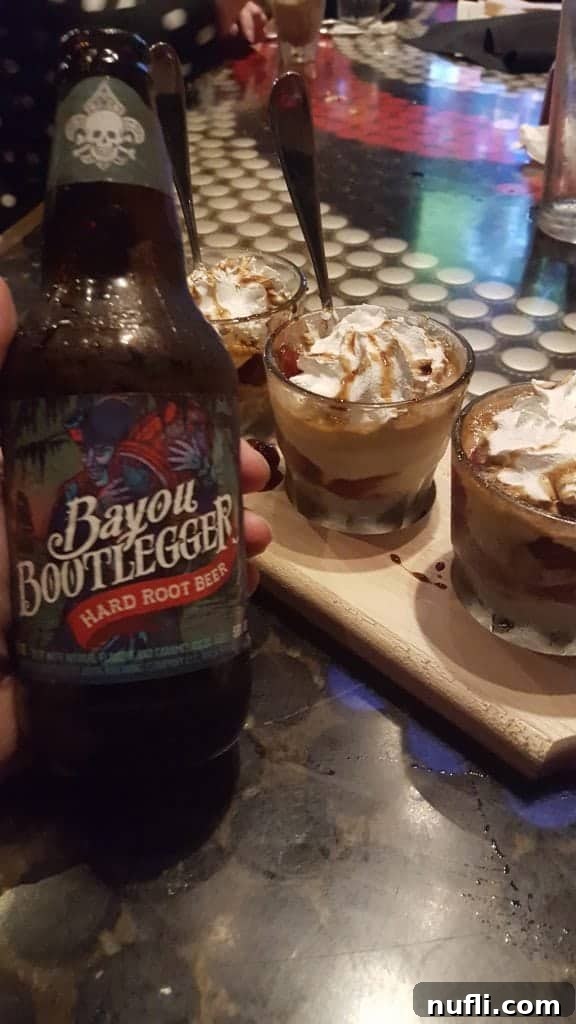 Refreshing Hard Root Beer Floats, a unique dessert or beverage option.