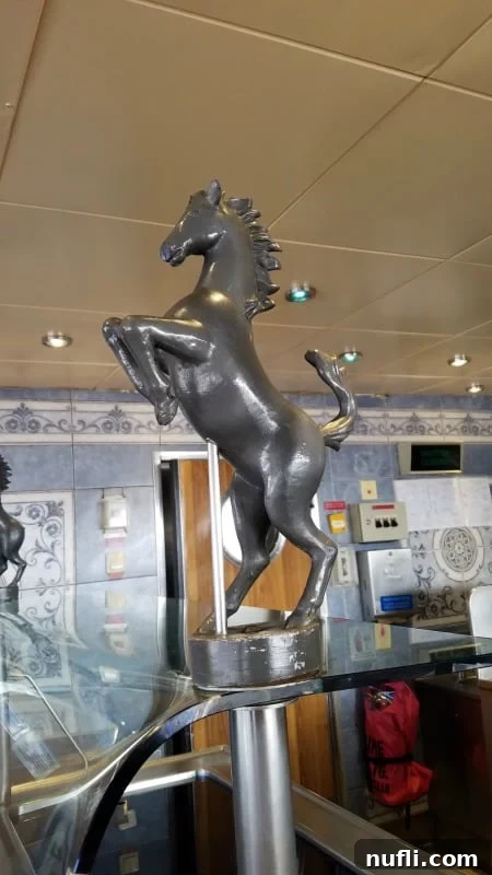 horse lifted on back legs sculpture 
