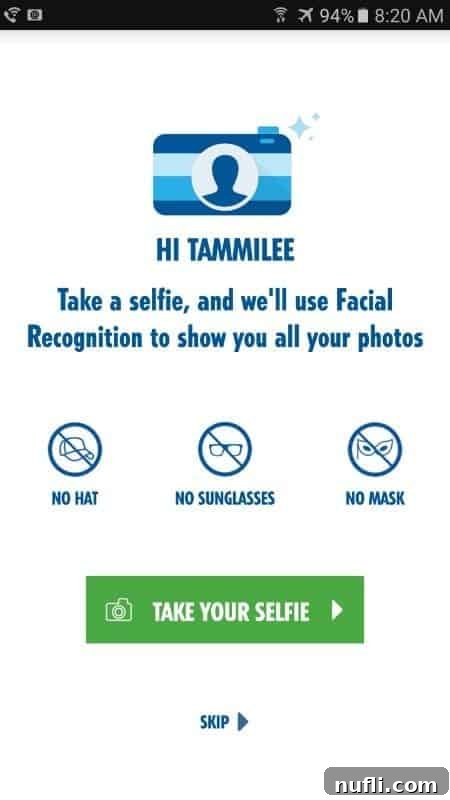 Unlock Your Best Cruise with Carnival Hub 4 Carnival Hub App selfie page for photo recognition