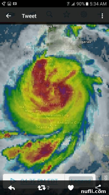 Typhoon Karen's Philippine Weekend Fury 3 Typhoon Karen's path depicted on a map of the Philippines