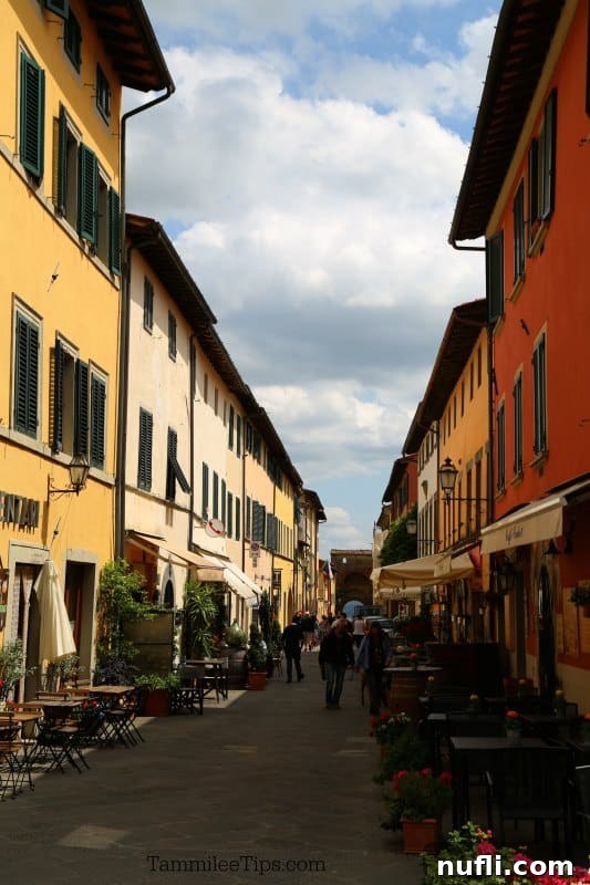 Tuscan Wine Cruise Excursion 3 looking down a walking path in an Italian village