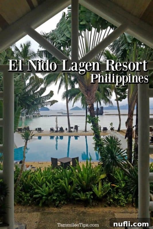 El Nido Lagen Resort Phillipines over a pool and lagoon