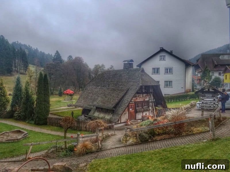 A charming, fairytale-like house nestled in the scenic Black Forest region of Germany.