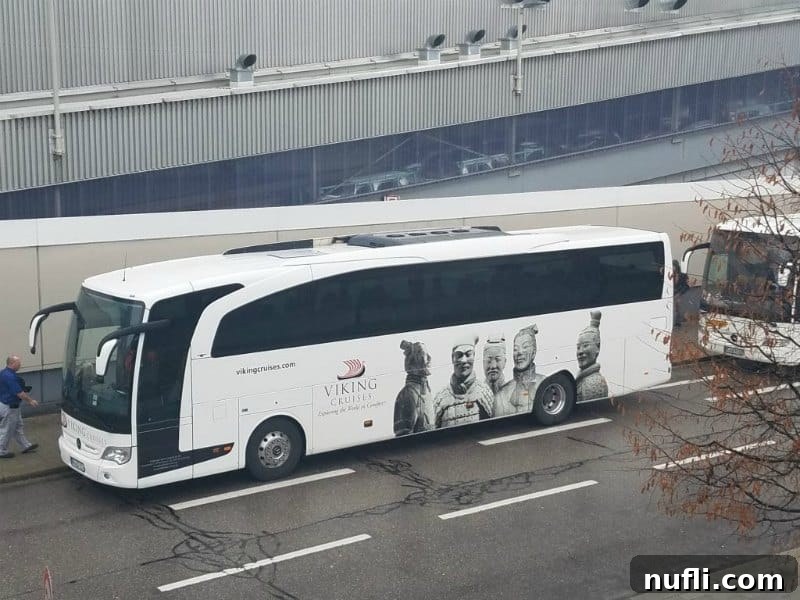 A comfortable Viking River Cruise bus, ready to transport guests on their journey.