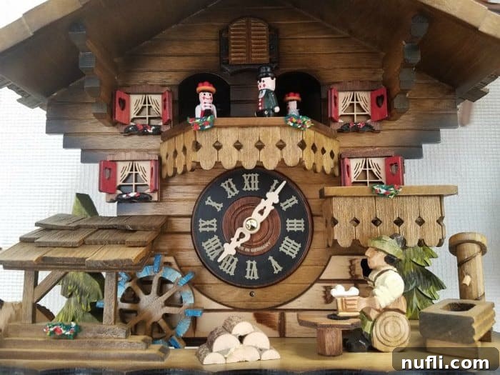 Germany: Where I Found What My Life Was Missing 5 Intricately carved traditional German cuckoo clock, featuring details of figures and craftsmanship