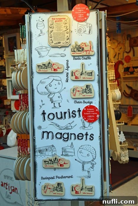 Tourist magnets display